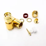 Роз'єм SMA male 6 clamp (Тато, Штир, Вилка, Штекер, Plug) штировий (затиск з внутрішнім діаметром Ø 5,4 мм) для кабелю RG-58, RG-240, RG-223 (затиск/збірка - під накрутку) - Зображення 2
