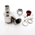 Роз'єм SMA male 9 clamp (Тато, Штир, Вилка, Штекер, Plug), штировий з обтискною втулкою (внутрішній діаметр Ø 10,2 мм) для кабелю RG-213U, RG-8U, RG-11U, LMR-400 (під обтискання)