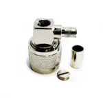 Роз'єм UHF male 7 crimp 90° (Тато, Штир, Вилка, Штекер, Plug), кутовий штировий обтискний роз'єм з обтискною втулкою (внутрішній діаметр Ø 5,9 мм) для кабелю RG-58, RG-223, LMR 240, SLR 240 (під обтискання кутовий 90°) - Зображення 2