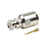 Роз'єм BNC male 12 clamp (Тато, Штир, Вилка, Штекер, Plug) штировий для кабелю 12D-BF, LMR-600 (затиск/збірка - під накрутку)
