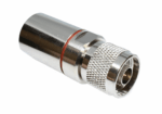 Роз'єм N-type male 12 clamp (Тато, Штир, Вилка, Штекер, Plug) штировий (затиск з внутрішнім діаметром Ø 13,5 мм) для кабелю 12D-BF, LMR-600 (затиск/збірка - під накрутку)