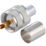 Роз'єм UHF male 9 crimp (Тато, Штир, Вилка, Штекер, Plug), штировий з обтискною втулкою (внутрішній діаметр Ø 10,8 мм) для кабелю RG-213U, RG-8U, RG-11U, LMR-400 (під обтискання та пайку)