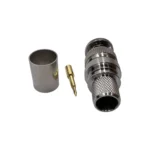 Роз'єм BNC male 9 clamp (Тато, Штир, Вилка, Штекер, Plug), штировий (затиск з внутрішнім діаметром Ø 10,5 мм) для кабелю RG-213U, RG-8U, LMR-400 (затиск/збірка - під накрутку) - Зображення 2