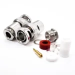 Роз'єм BNC female 6 clamp (Мама, Гніздо, Розетка, Jack), штировий для кабелю RG-58, RG-240, RG-223 (затиск/збірка - під накрутку)