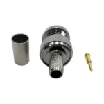 Роз'єм BNC male 7 crimp (Тато, Штир, Вилка, Штекер, Plug), штировий з обтискною втулкою (внутрішній діаметр Ø 5,9 мм) для кабелю RG-58, RG-240, RG-223 (під обтискання) - Зображення 2
