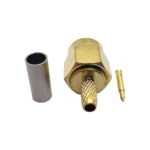 Роз'єм SMA male 5 crimp (Тато, Штир, Вилка, Штекер, Plug), штировий обтискний з обтискною втулкою (внутрішній діаметр Ø 3,0 мм) для кабелів: RG-174, RG-179, RG-316 (під обтискання) - Зображення 2