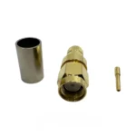Роз'єм SMA male 7 crimp (Тато, Штир, Вилка, Штекер, Plug), штировий з обтискною втулкою (внутрішній діаметр Ø 5,9 мм) для кабелю RG-58, RG-223, LMR 240, SLR 240 (під обтискання)